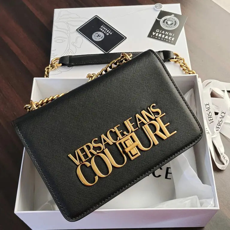 Versace Jeans Couture Black Sling Bag(With Box)