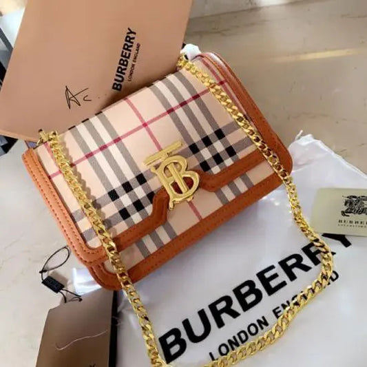 Burberry TB Signature Chain Sling Bag (With Box)