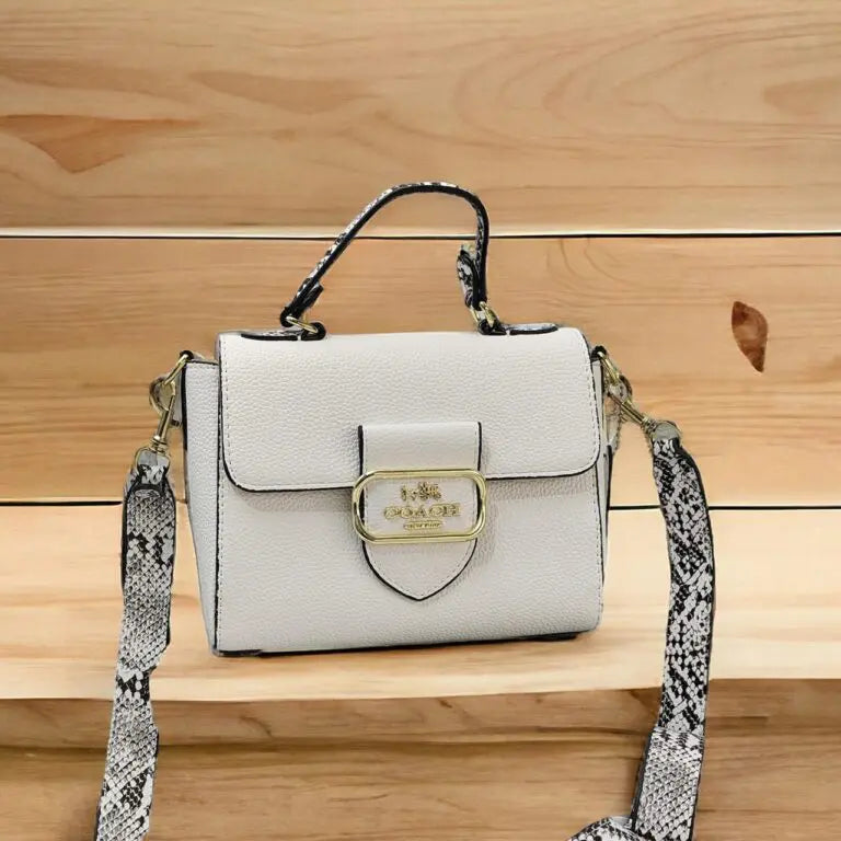 Coach Morgan Top Handle White Satchel Bag