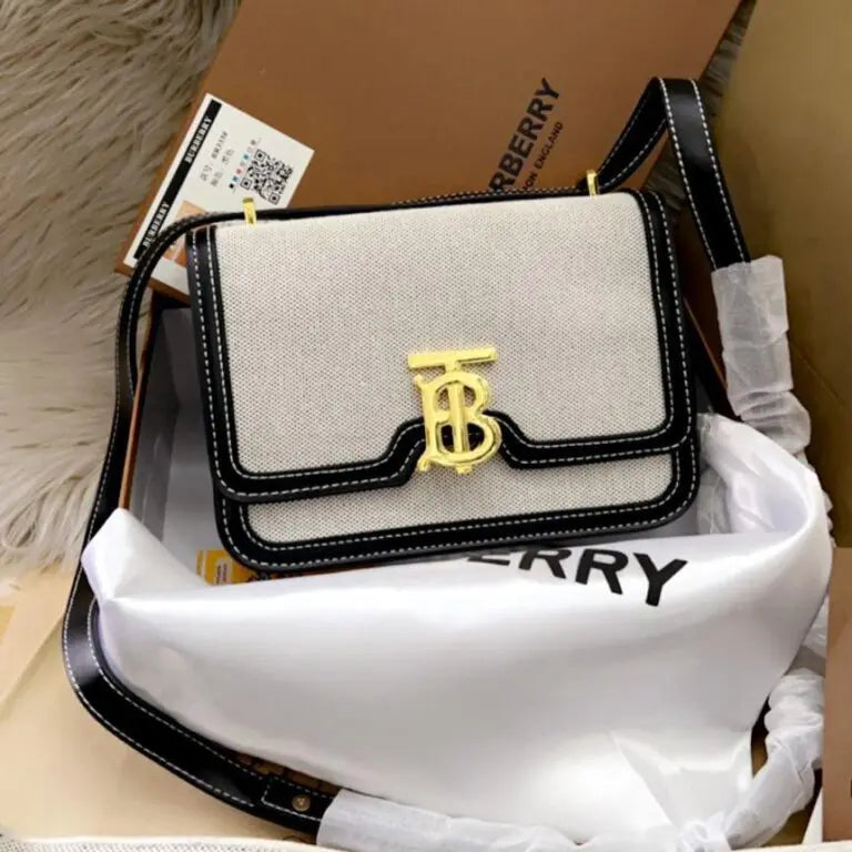 Burberry Horseferry TB Black Crossbody Sling Bag (With Box)