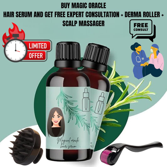 Natural Hair Growth Serum (Free Hair Scalp Massager)