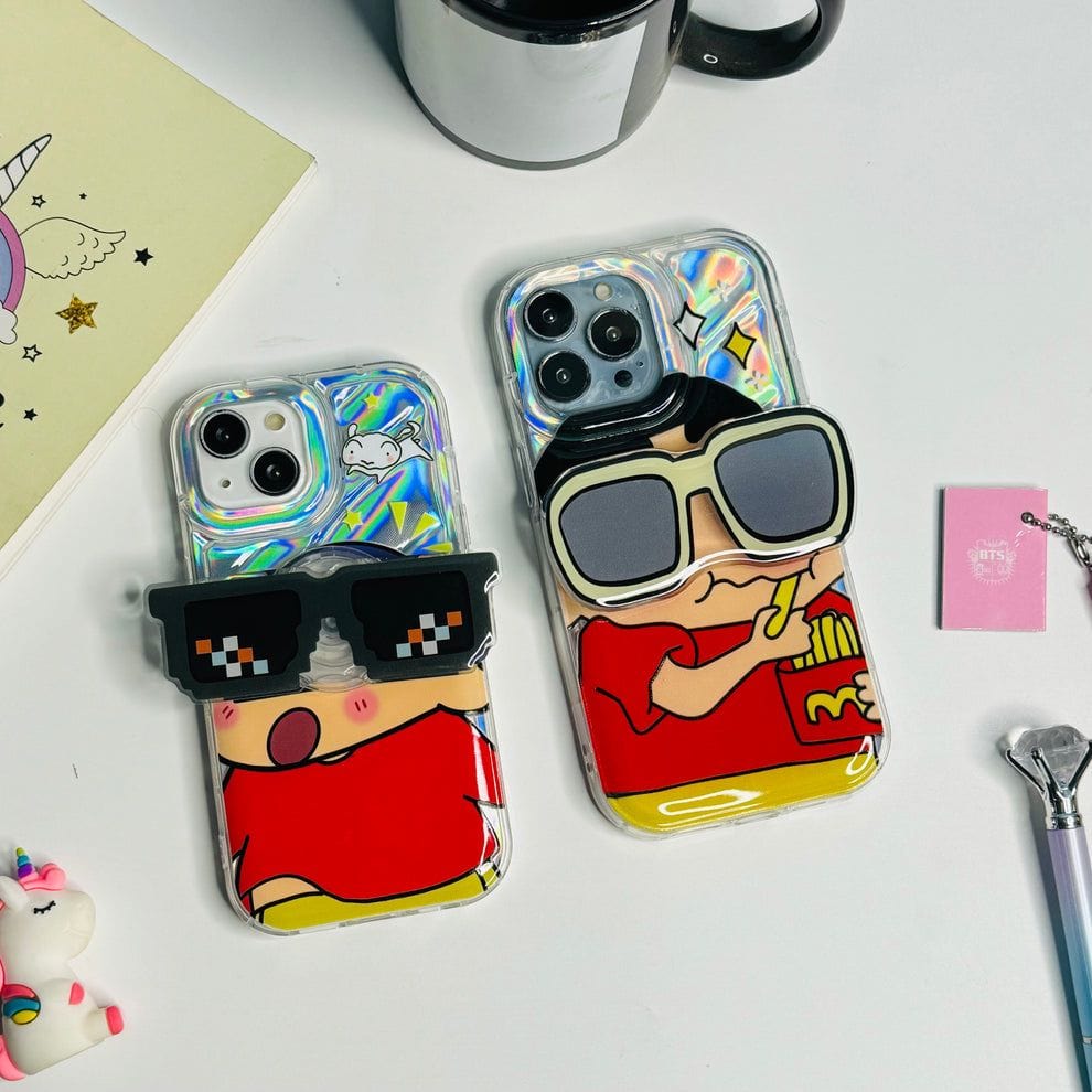 Cute Shinchan glasses holder case