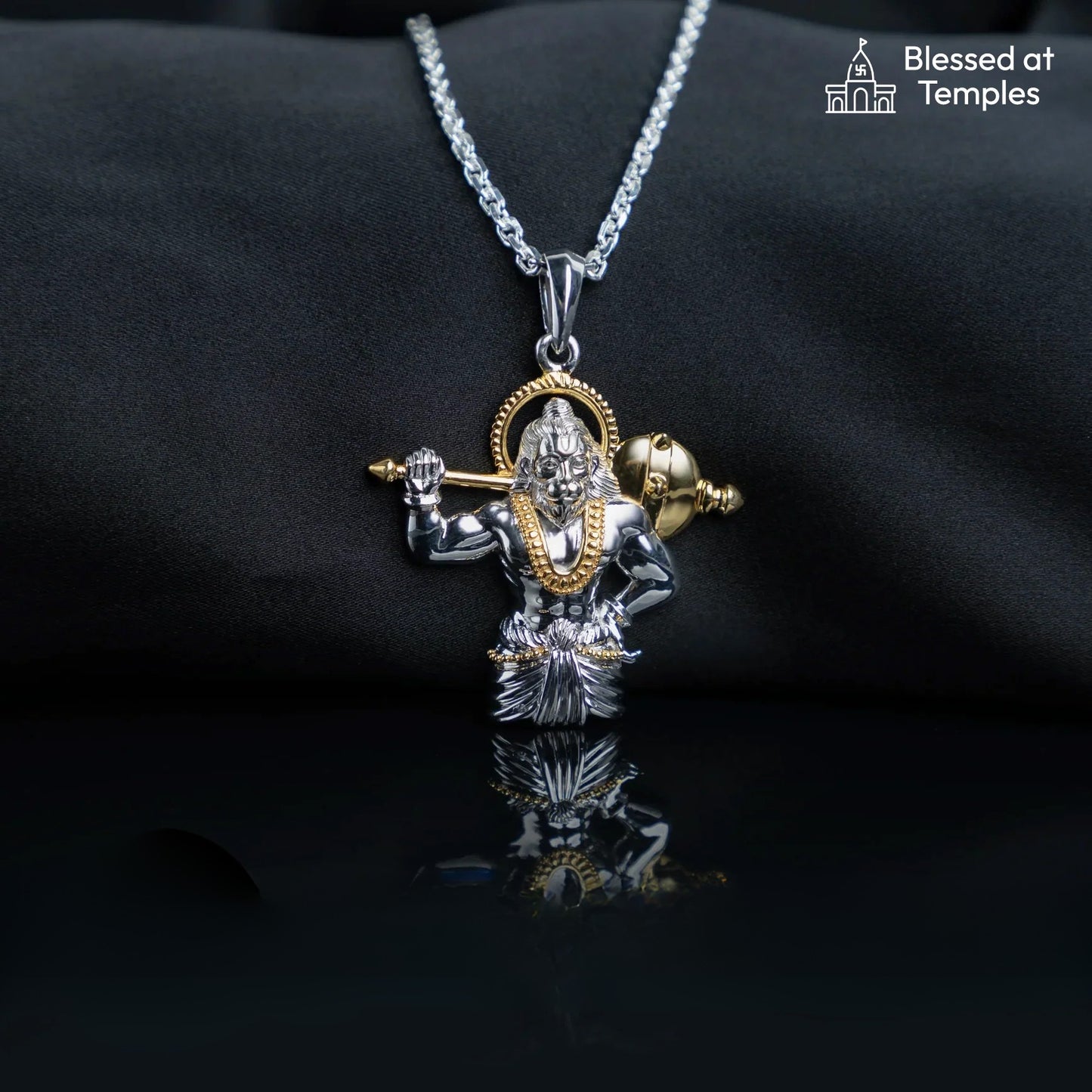 Jai Hanuman Silver Pendant