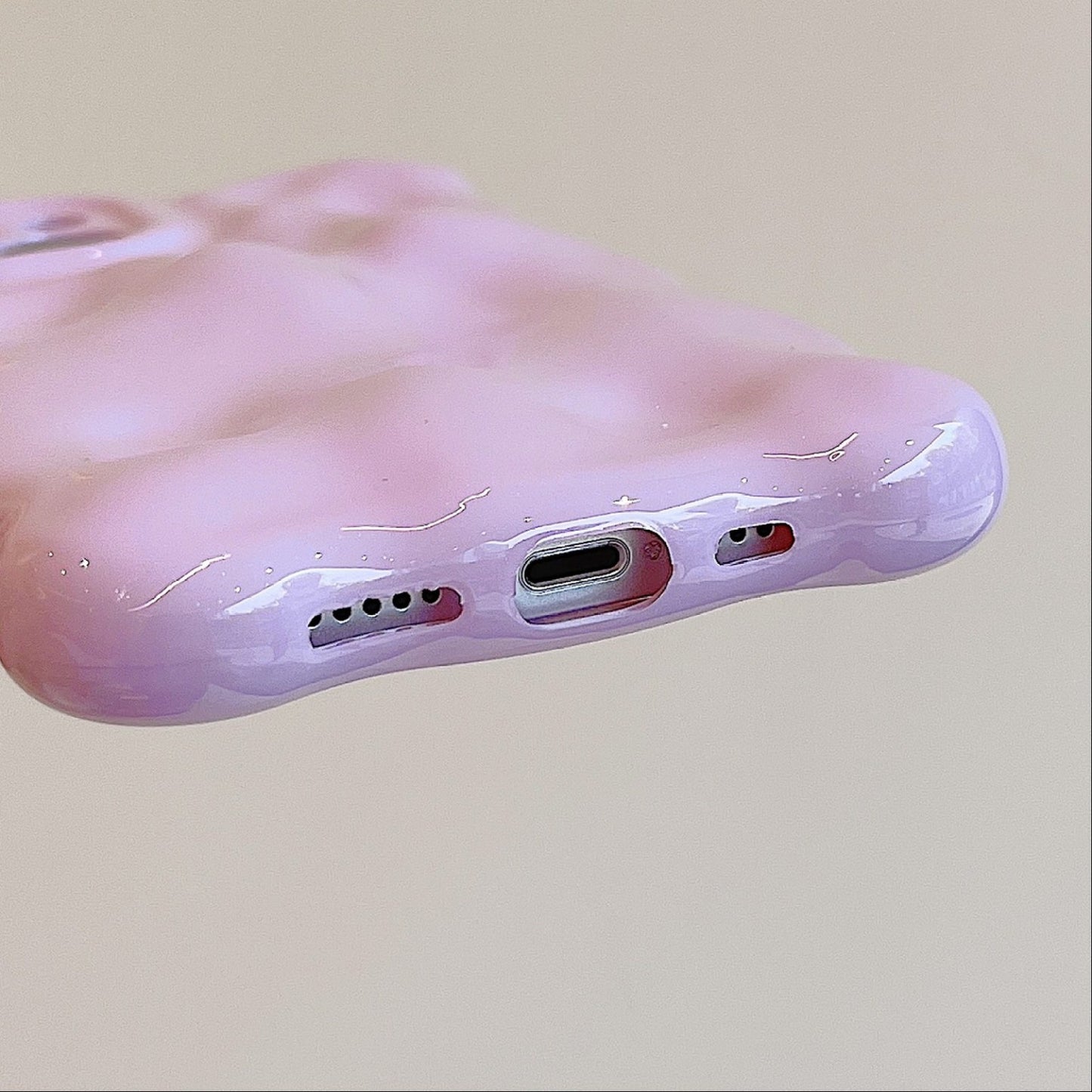 PEEPERLY Wavy 3D Meteorite Texture Back Cover for Apple iPhone 12 Pro Max  (Purple)