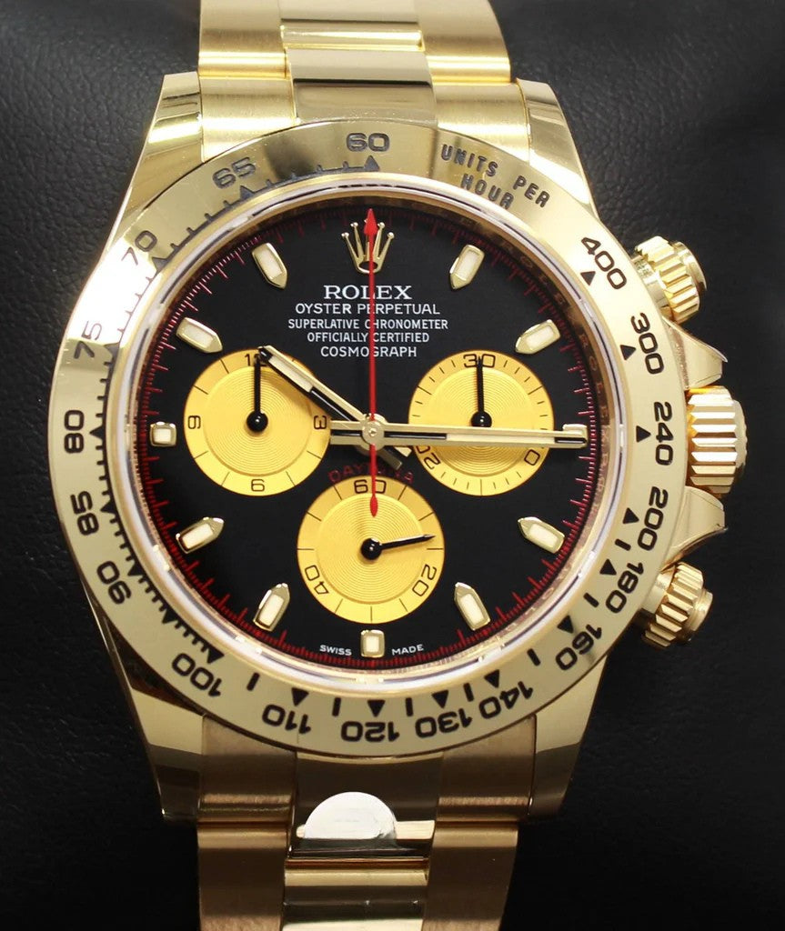 Yellow Gold Black Index Dial Watch