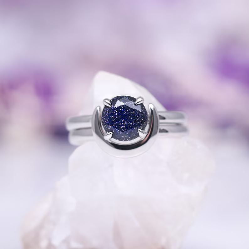 Starry Night Moon Ring