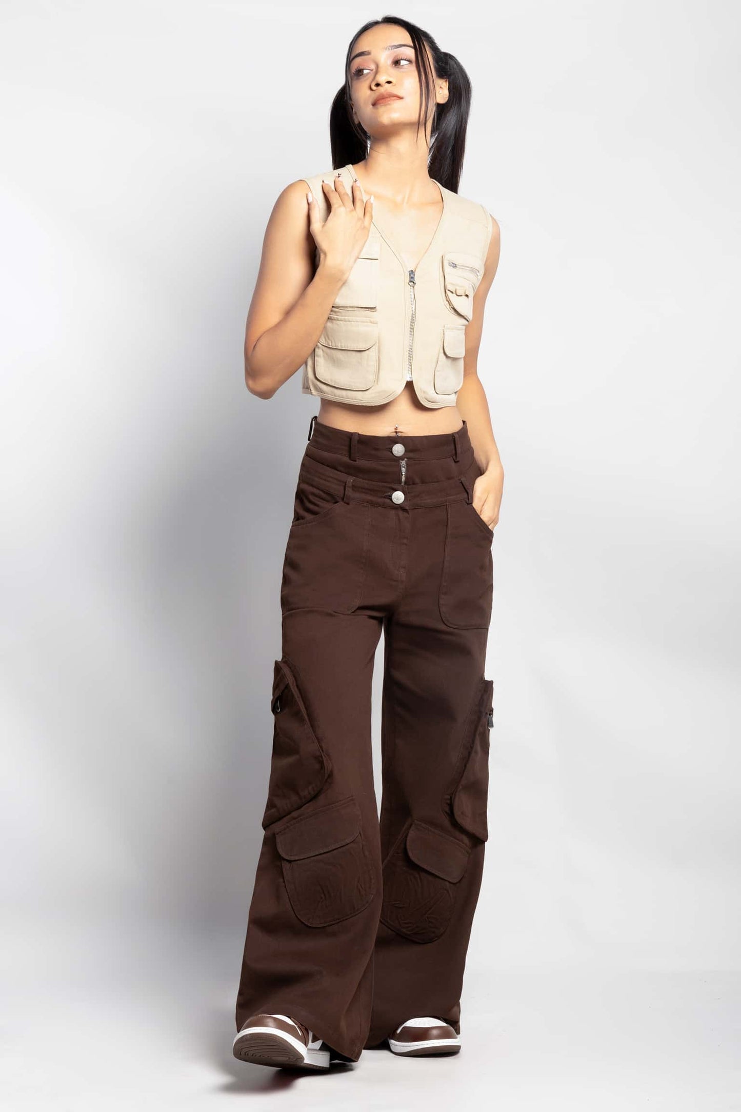 TwinZip Wide-Leg Cargo Pant