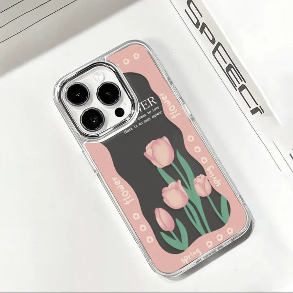 Blossoming Tulip Mirror iPhone Case