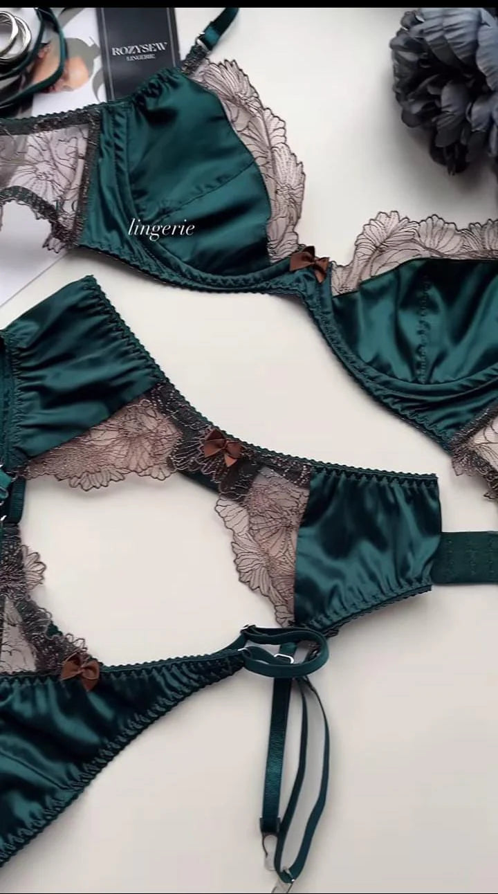 Emerald Plume Lingerie