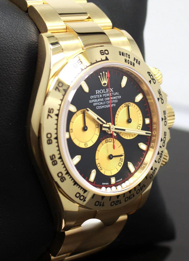 Yellow Gold Black Index Dial Watch