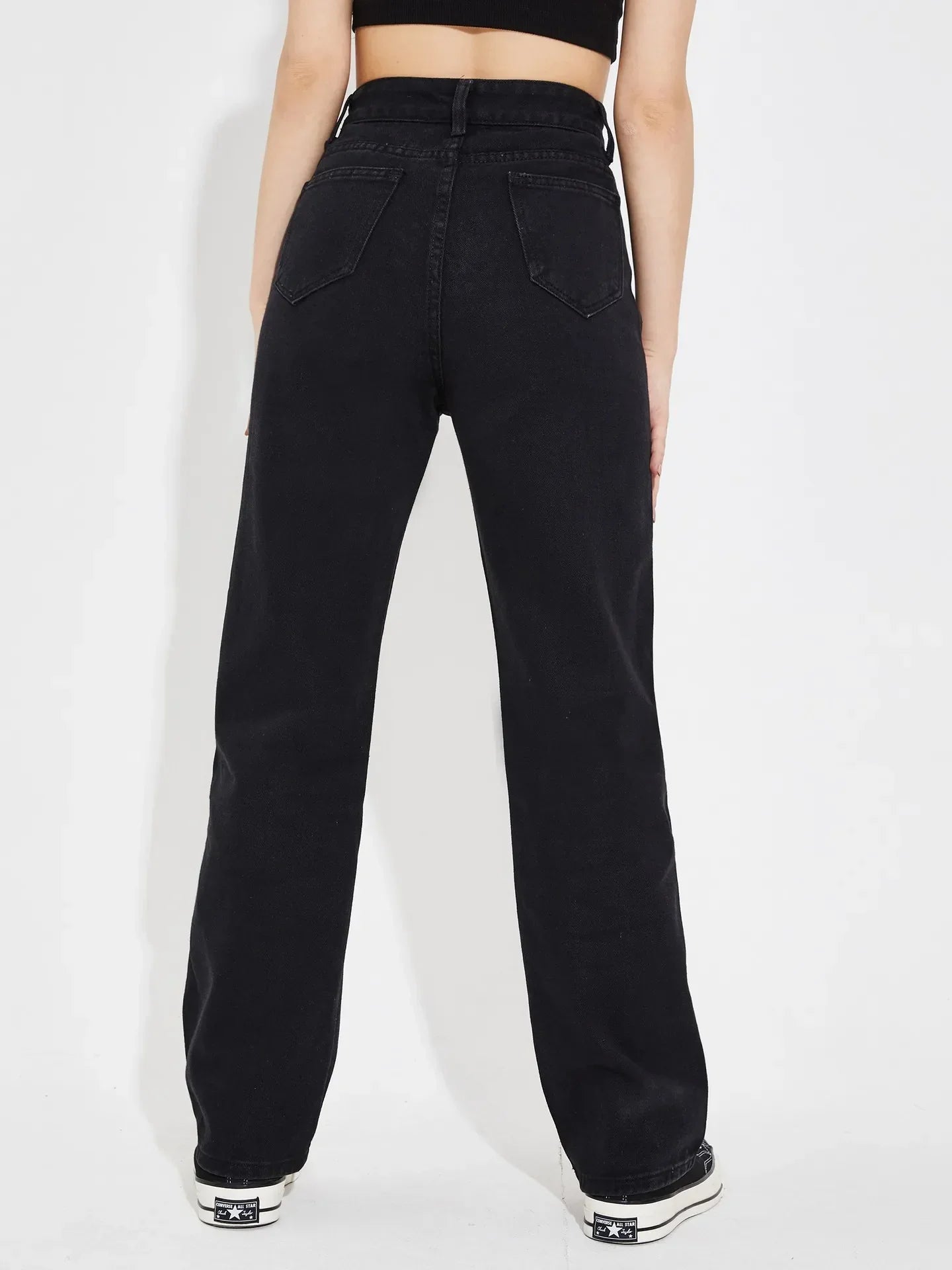 Regular Waist Wide Leg Jeans