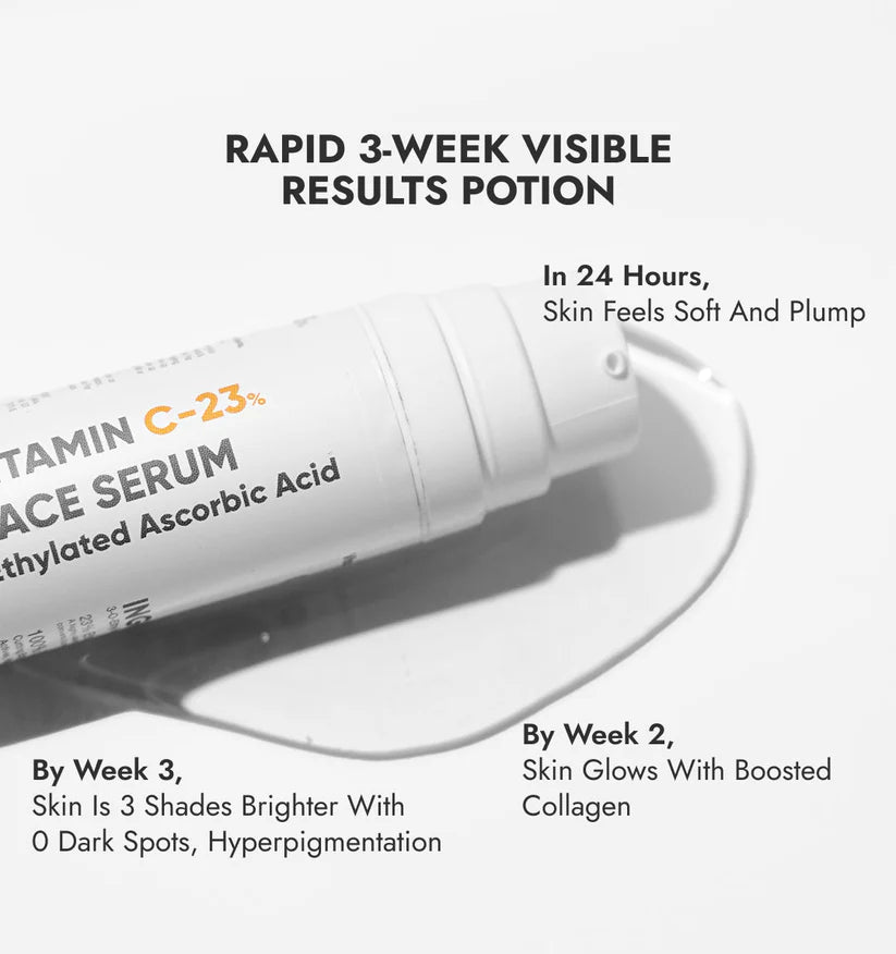 Glowing Skin with Vitamin C-23% Serum : Advanced Molecular Skincare Technology 60ml