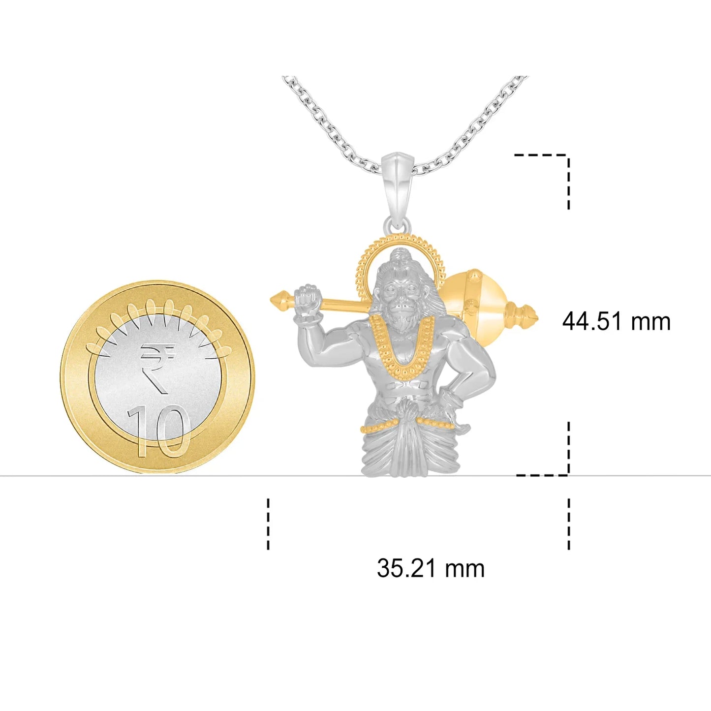 Jai Hanuman Silver Pendant