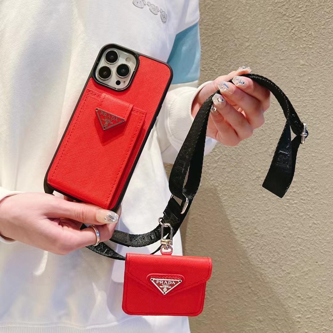 PRADA RED SHOULDER STRAP CASE