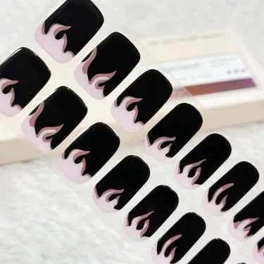 Semicured UV Gel Nails Stickers Kit with Free UV Lamp