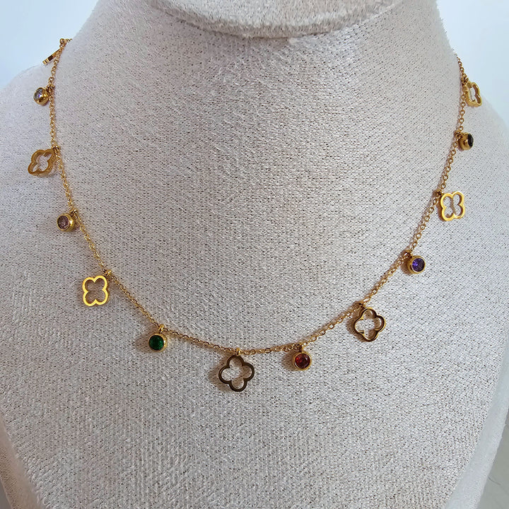 Set of 5 AD Necklace Chains |Anti tarnish| 18K Gold|