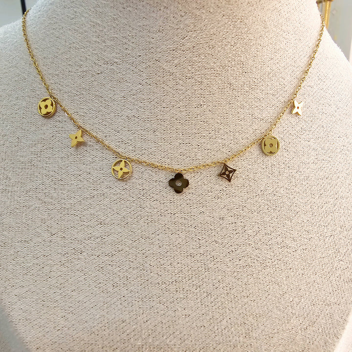 Set of 5 AD Necklace Chains |Anti tarnish| 18K Gold|