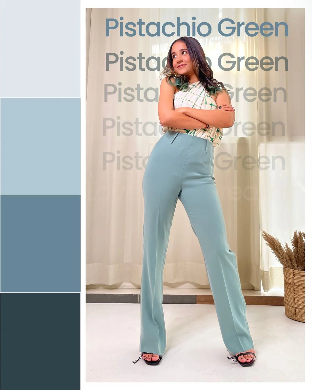 Viral Sculpted High Waist Flared trousers