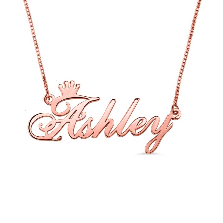 Personalized Single Name Necklace 22K Gold Plated Sterling Silver