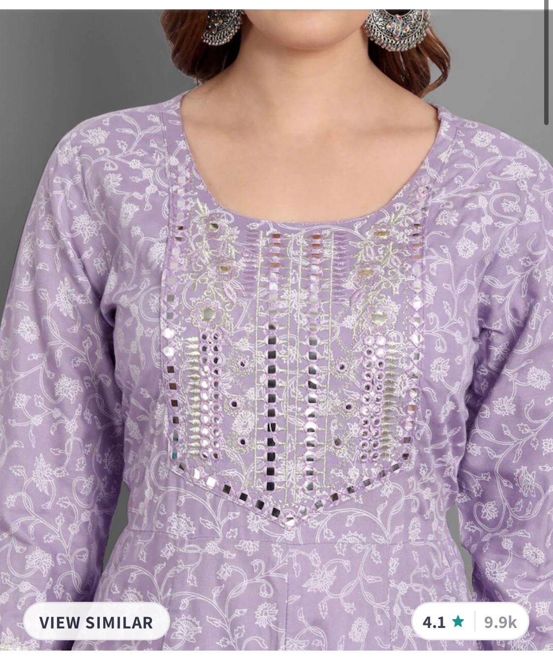 Women Purple Ethnic Motifs Embroidered Mirror Work Kurta with Trousers & Dupatta