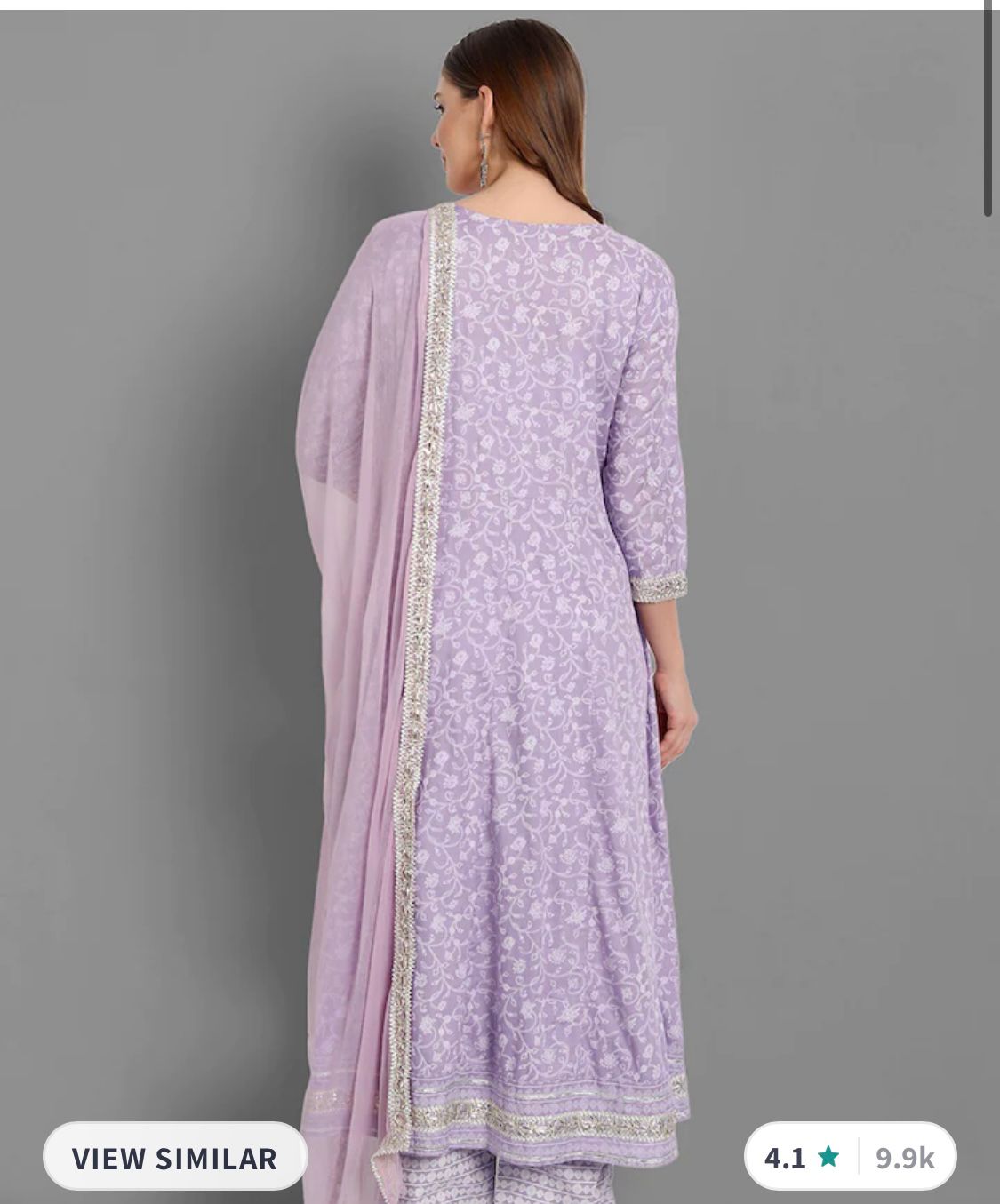 Women Purple Ethnic Motifs Embroidered Mirror Work Kurta with Trousers & Dupatta