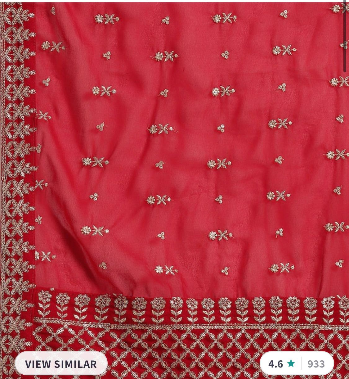 Women Red Ethnic Motifs Embroidered Kurta with Trousers & Dupatta