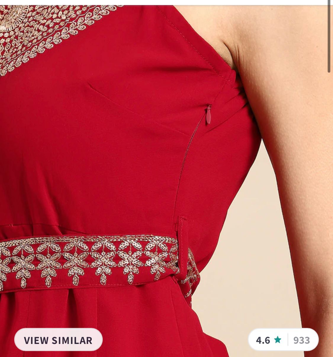 Women Red Ethnic Motifs Embroidered Kurta with Trousers & Dupatta